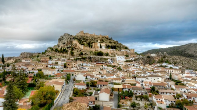 Aerial view of the municipality of Mocl??n in the province of Granada, Spain.; Shutterstock ID 2662693107; purchase_order: -; job: -; client: -; other:
