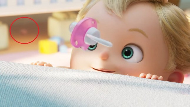 A shot from the mystery Nintendo trailer where the baby climbs up a chair as their dummy floats in the air