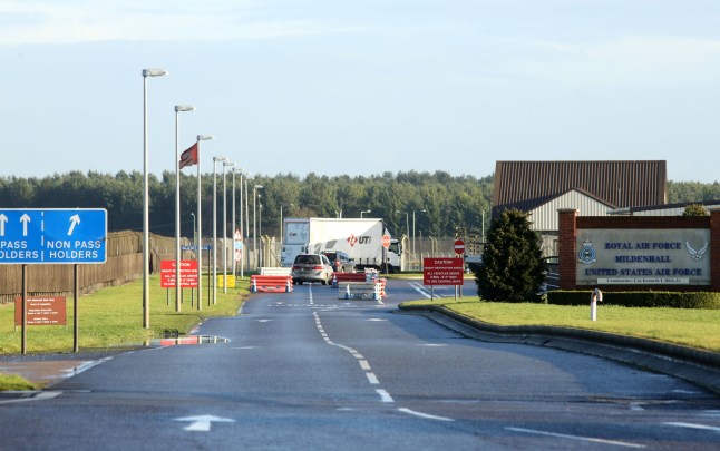 American Air Force Base RAF Mildenhall in Suffolk, as the US will pull out of the major airbase, with two other installations also expected to be handed back to the RAF.