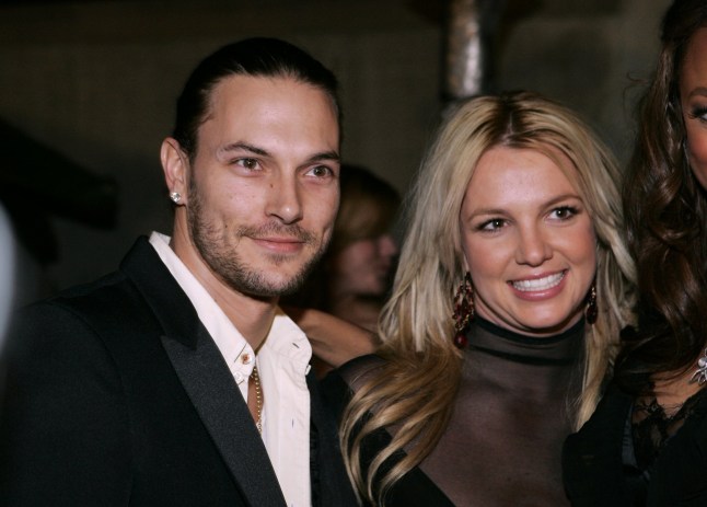 FILE - Britney Spears, right, and her husband Kevin Federline arrive for a post Grammy party in Beverly Hills, Calif., on Feb. 8, 2006. (AP Photo/Danny Moloshok, File)