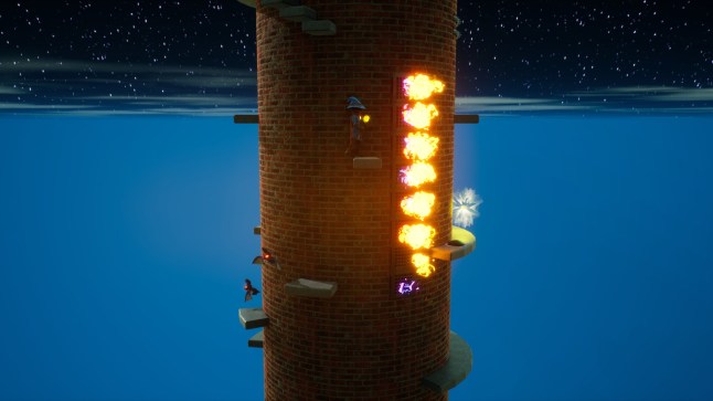 Lumo 2 screenshot of Nebulus homage