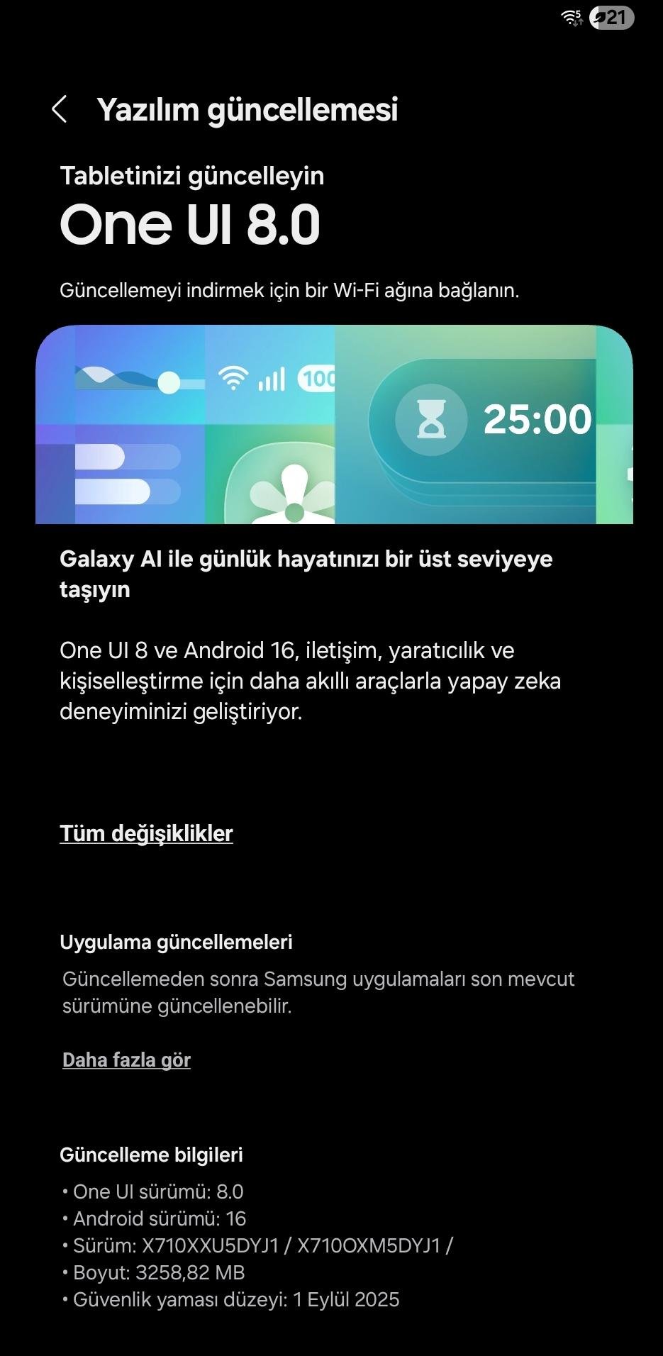 samsung galaxy tab s9 android 16 one ui 8.0 update turkey firmware version