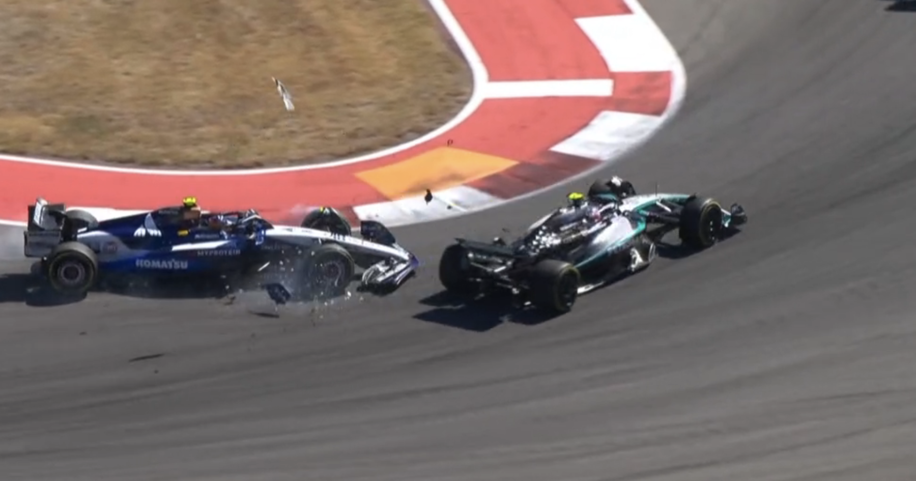 Carlos Sainz goes from US GP hero to zero with Kimi Antonelli collision