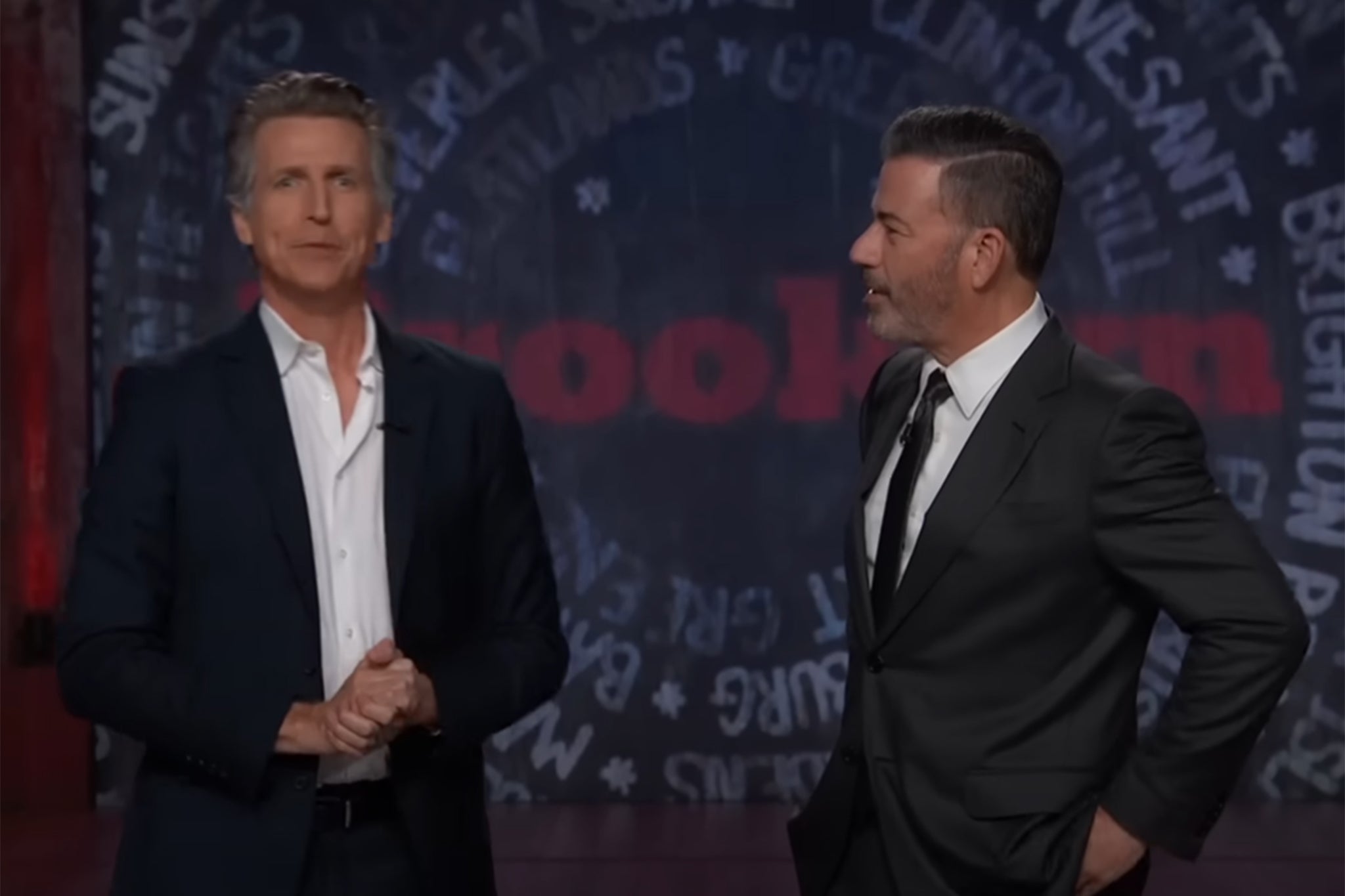 Jimmy Kimmel was joined by Josh Meyers who was dressed up as Gavin Newsom