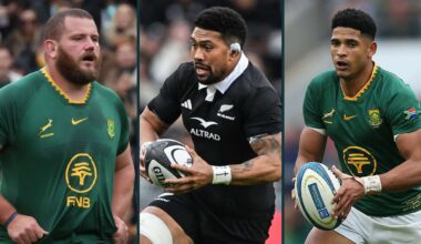9 Springboks, 3 All Blacks