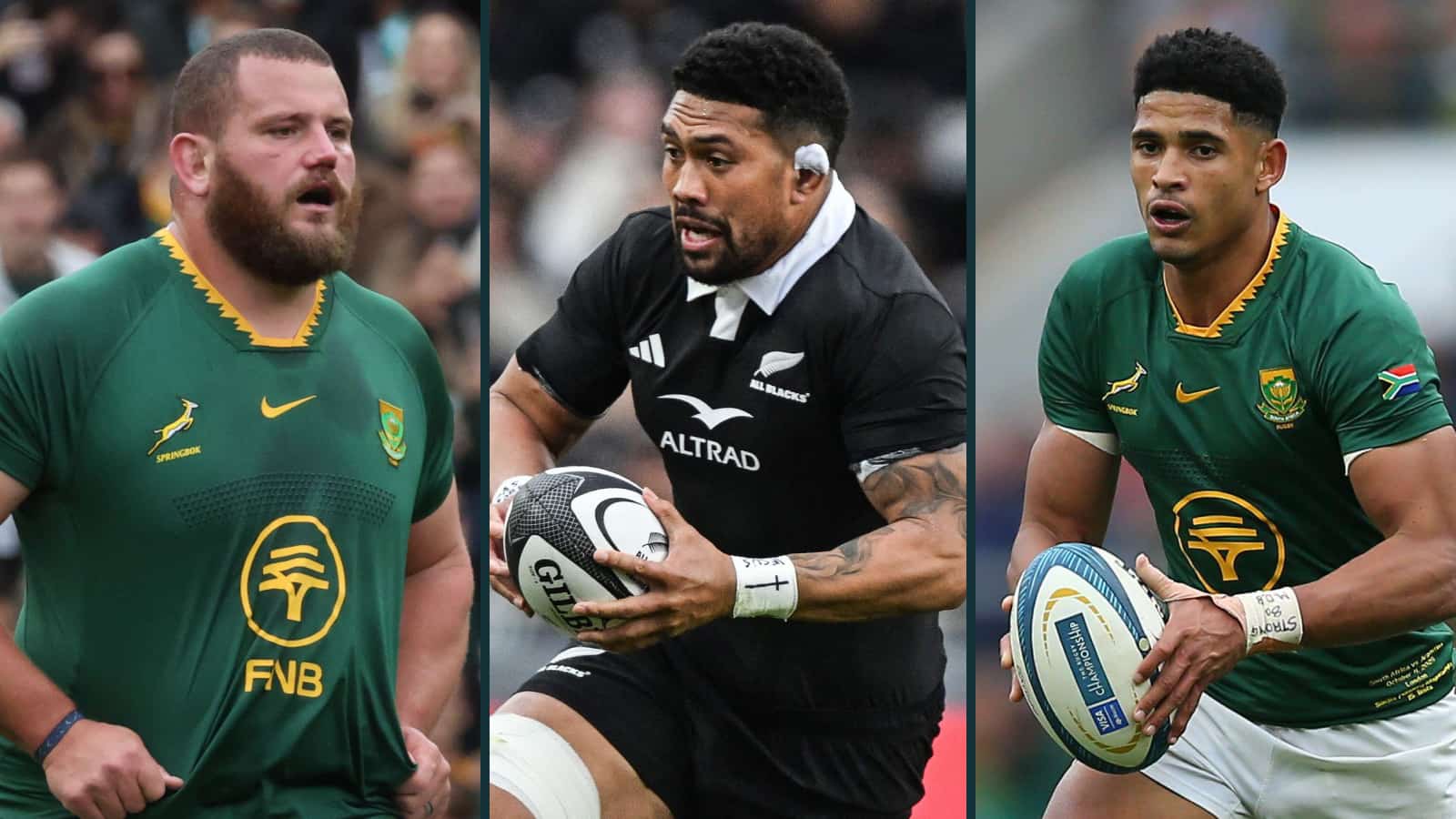 9 Springboks, 3 All Blacks