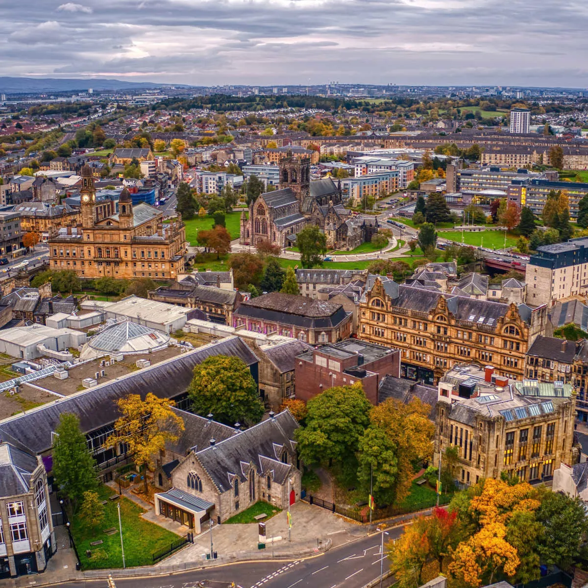 Sweeping views of Glasgow, Scotland