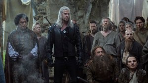 Laurence Fishburne and Liam Hemsworth in 'The Witcher'