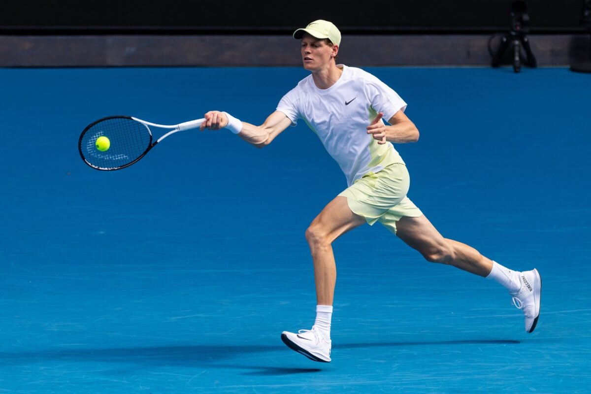 Jannik Sinner in action at the Australian Open.