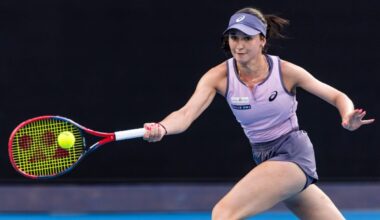 Eva Lys in action ahead of the WTA Linz Open.