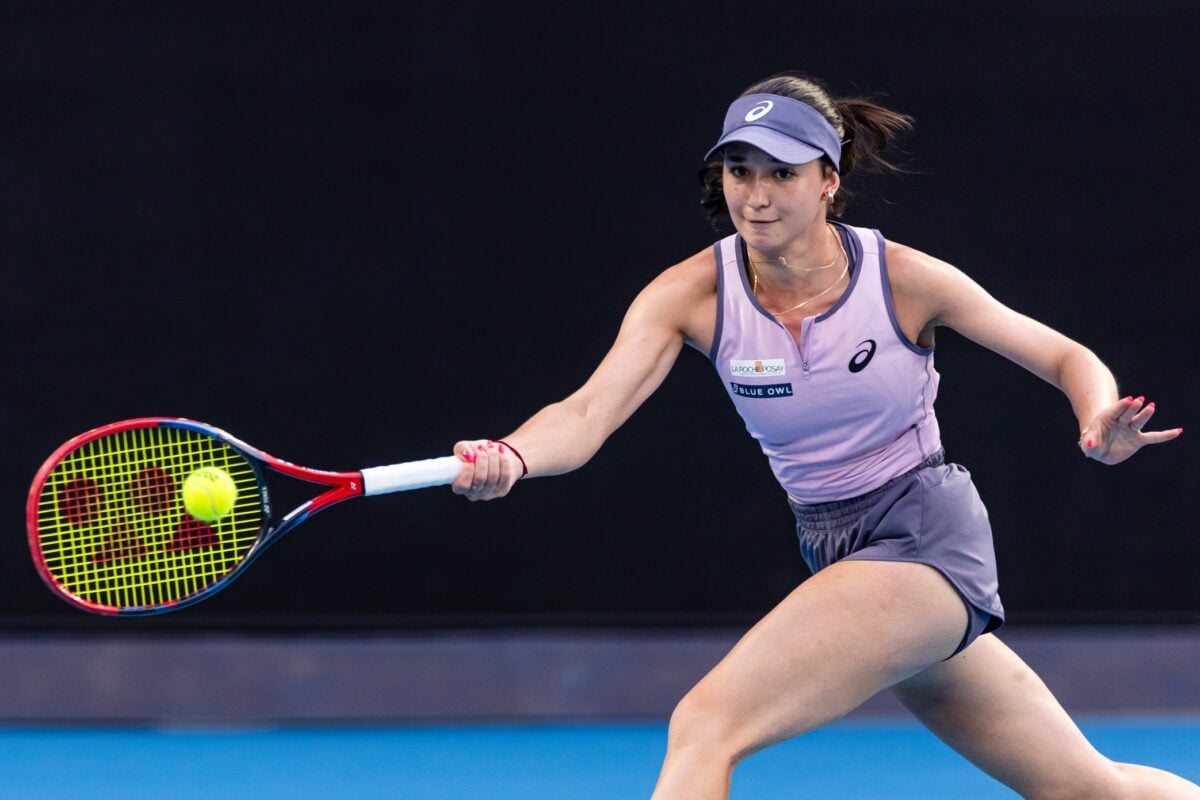 Eva Lys in action ahead of the WTA Linz Open.