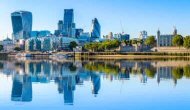 View across the Thames of Londons financial district with reflection on the water.jpg