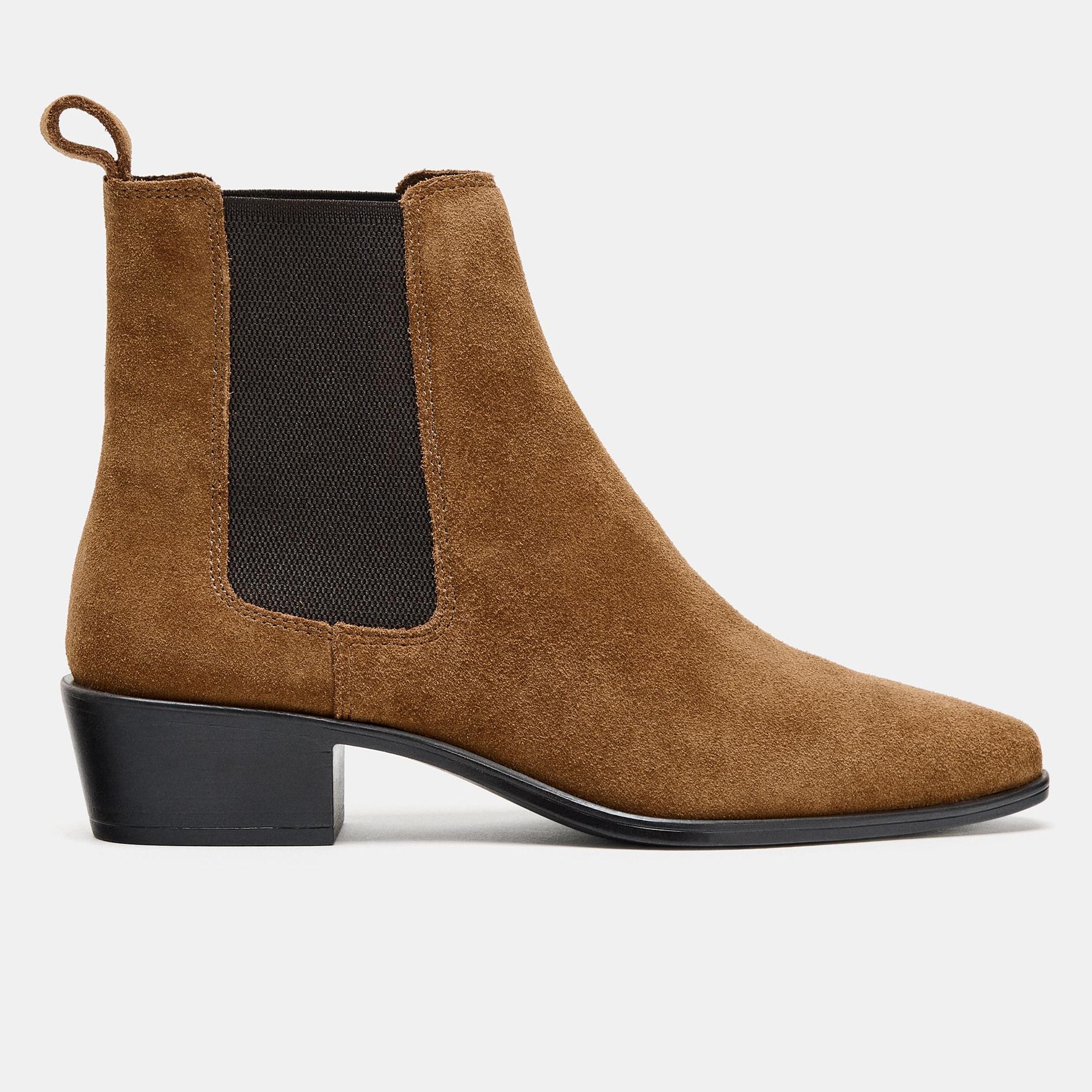 Split Suede Chelsea Ankle Boots