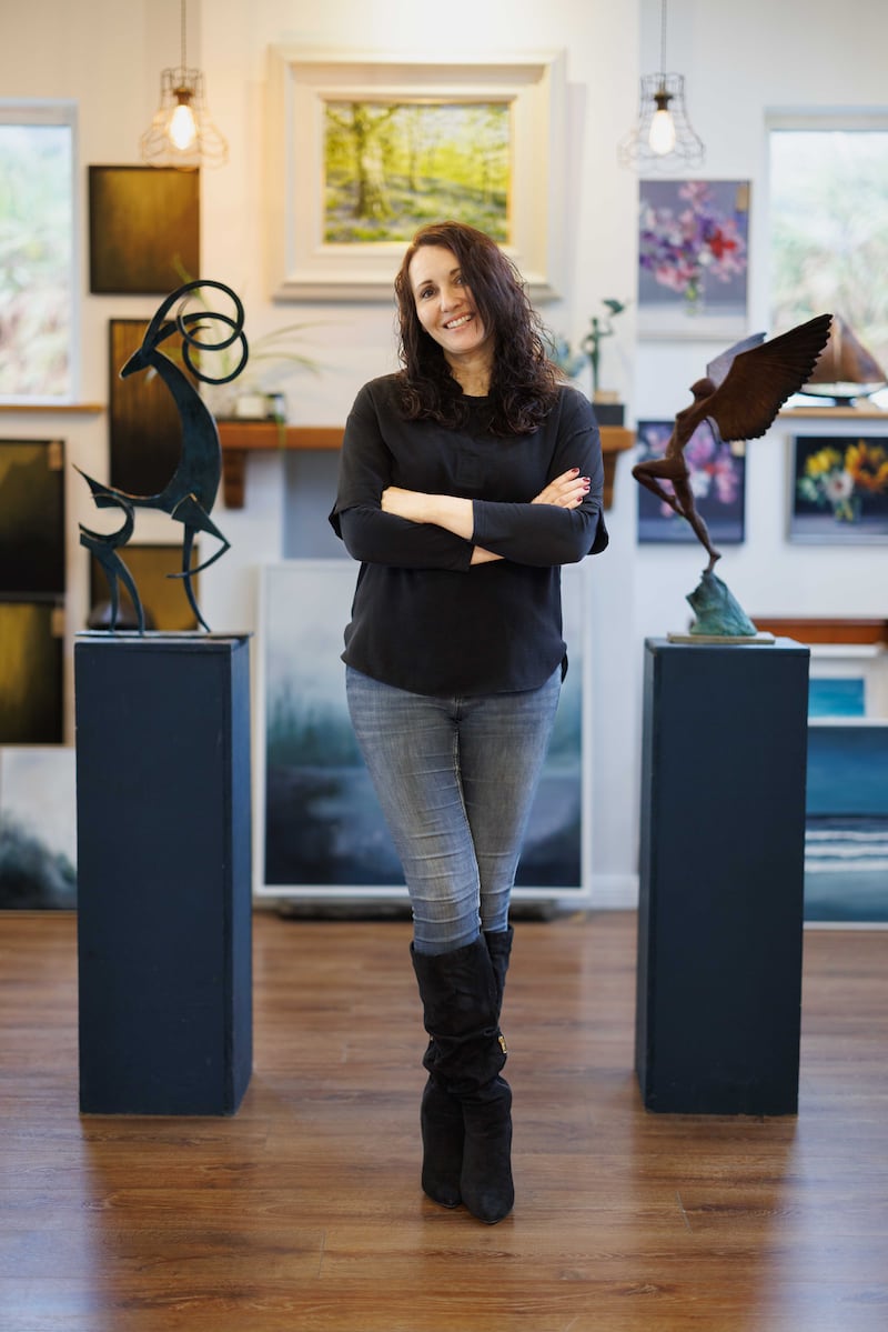 Liz Greehy in the Kilbaha Gallery, Loop Head, Co Clare. Photograph: Eamon Ward