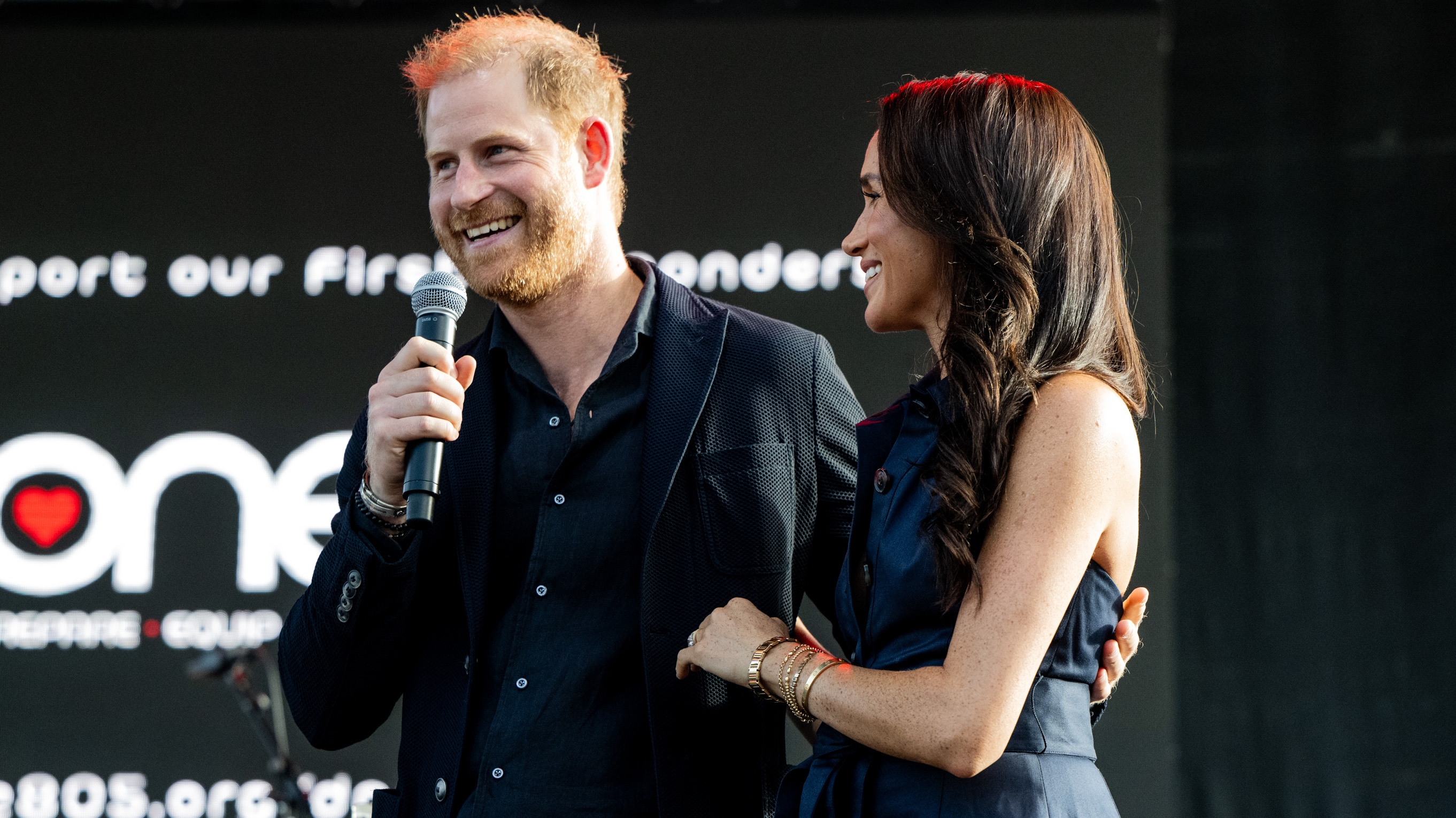 Prince Harry, Duke of Sussex, and Meghan Markle, Duchess of Sussex attend the One805LIVE! 2025 concert