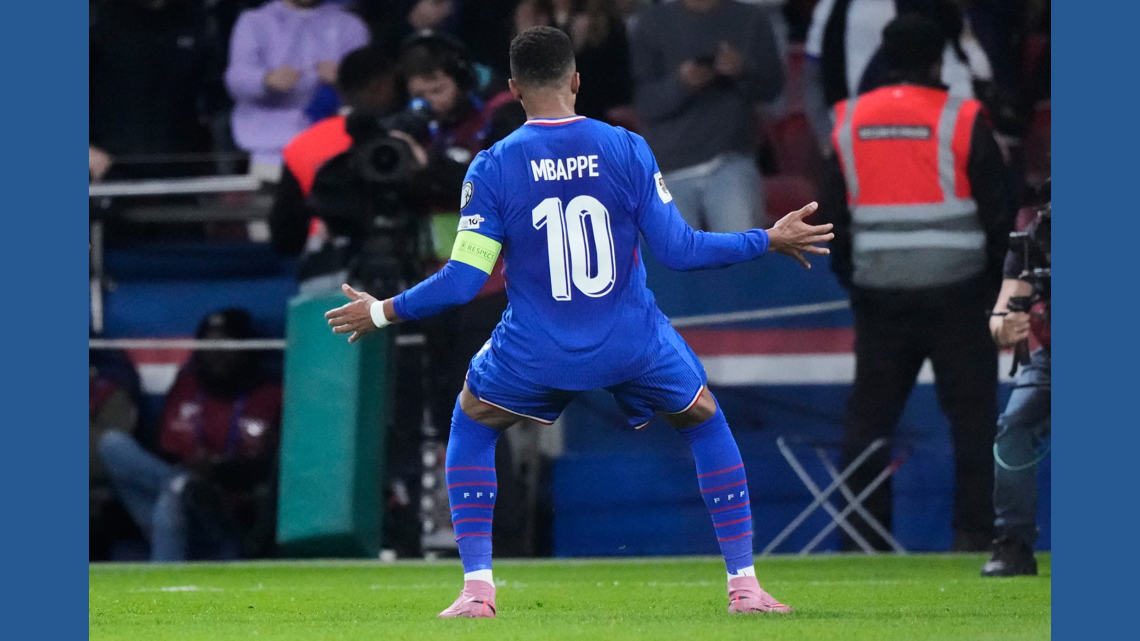 Mbappé scores but limps off late in France's World Cup qualifying win. Germany gets boost