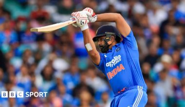 Rohit Sharma batting for India