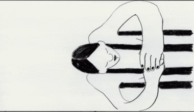 a gif with a drawing of a woman opening her hands to reveal flowers