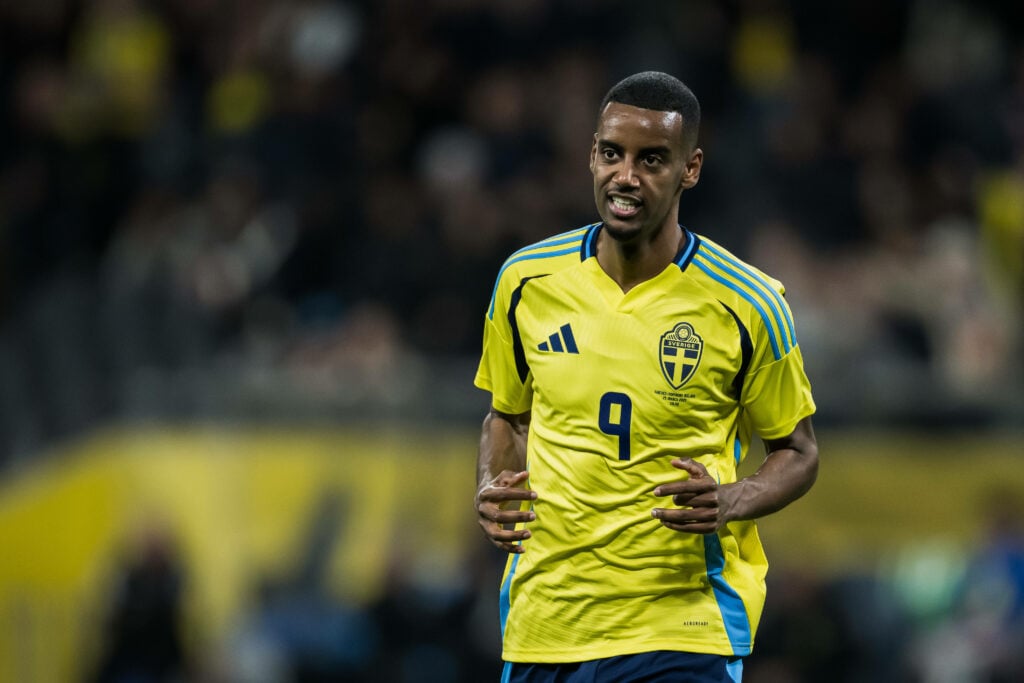 Alexander Isak in a Sweden national team jersey