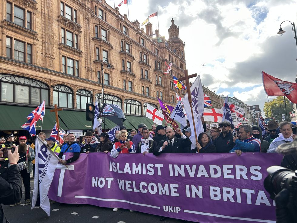 Around 75 Ukip supporters assembled in front of the London Oratory