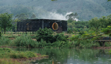 atelier guo turns abandoned greenhouse into a pavilion in china