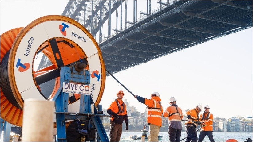 Colourful cable with overlaid graphics to indicate speed.