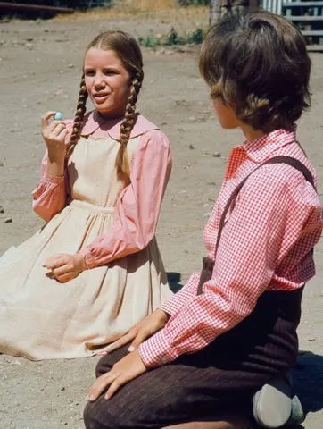 NBCU Photo Bank/NBCUniversal via Getty Melissa Sue Anderson (left) and Jonathan Gilbert in the 'Little House on the Prairie' episode 'Bully Boys'