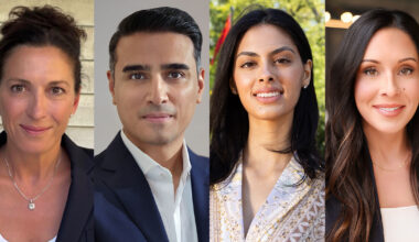 Composite of four headshots of the new trustees