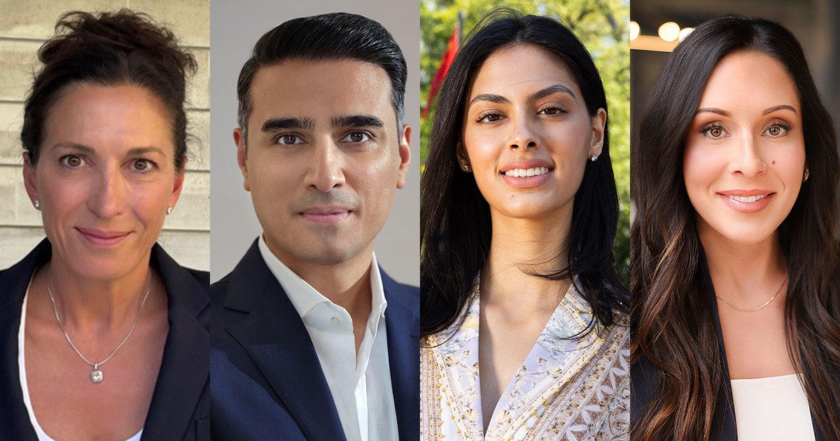 Composite of four headshots of the new trustees