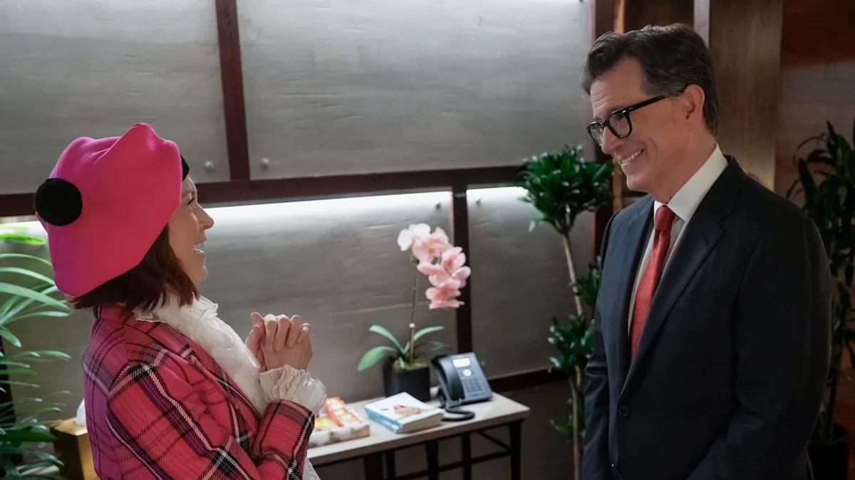 ‘Elsbeth’s Carrie Preston Was “Very Nervous” Filming With Stephen Colbert After ‘Late Show’ Cancellation: “Really Serendipitous”