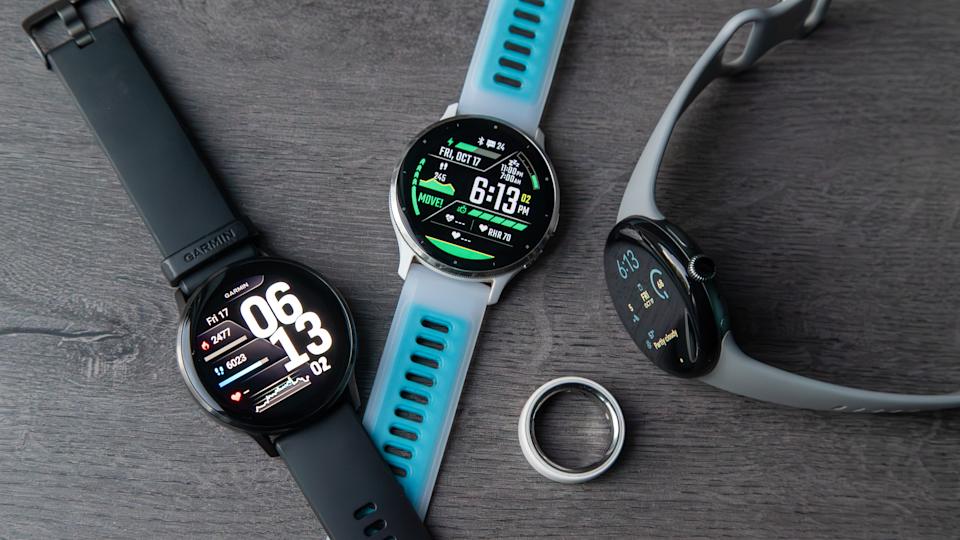 Garmin Venu 4 with the Venu 3, Pixel Watch 3, and Oura Ring 4