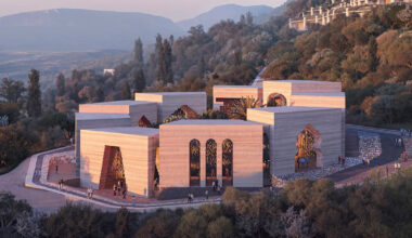 bjarke ingels to scatter symbolic pavilions across tirana hillside