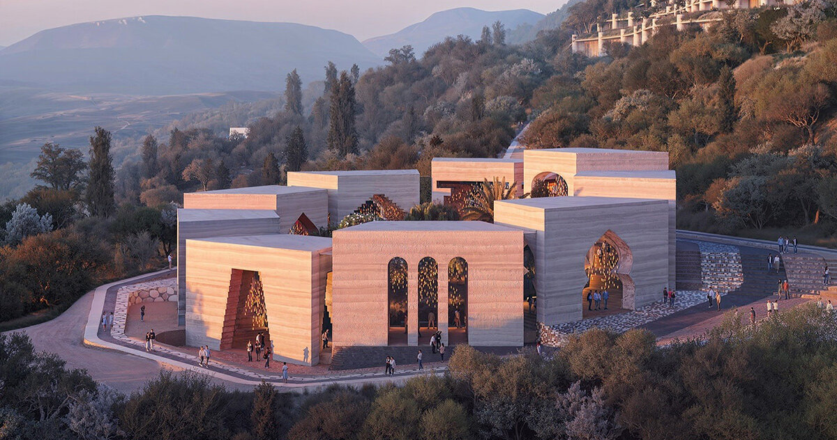 bjarke ingels to scatter symbolic pavilions across tirana hillside