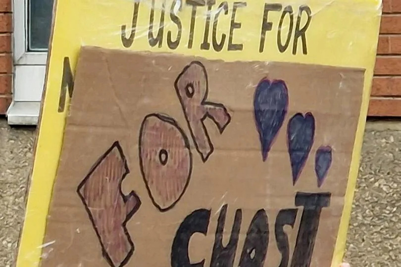 Protesters gathered outside Snig Hill Police Station in Sheffield on January 4 over the shooting of Ghost in December