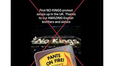 Video that supposedly shows ‘No Kings’ protest in the United Kingdom isn’t real; it’s AI