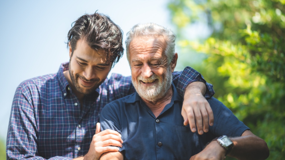 A younger and an older man.