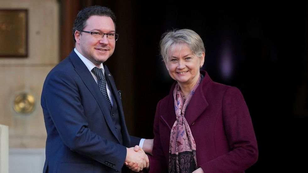 Daniel Mitov and Yvette Cooper