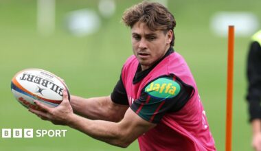 James O'Connor training at Leicester Tigers