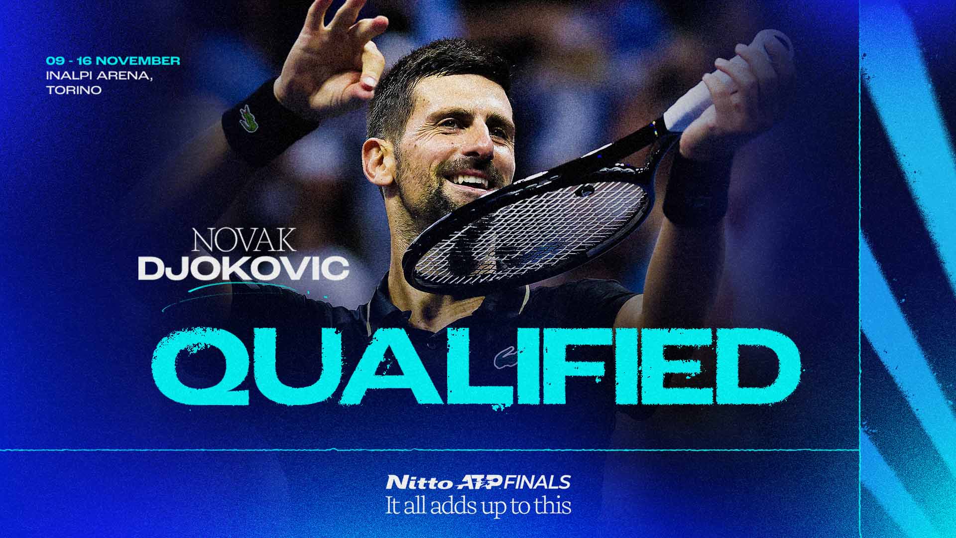Novak Djokovic has qualified for the Nitto ATP Finals 18 times.
