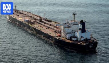 French military board tanker that is suspected of ties to Russia's shadow fleet of oil tankers