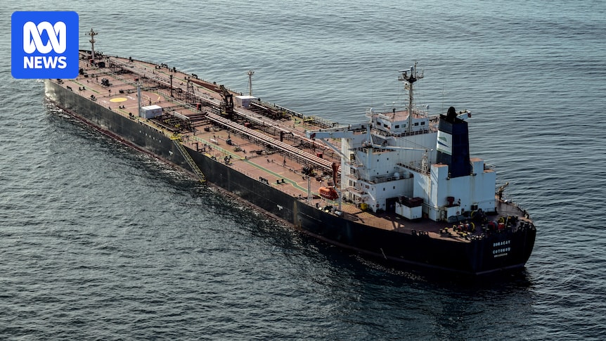 French military board tanker that is suspected of ties to Russia's shadow fleet of oil tankers