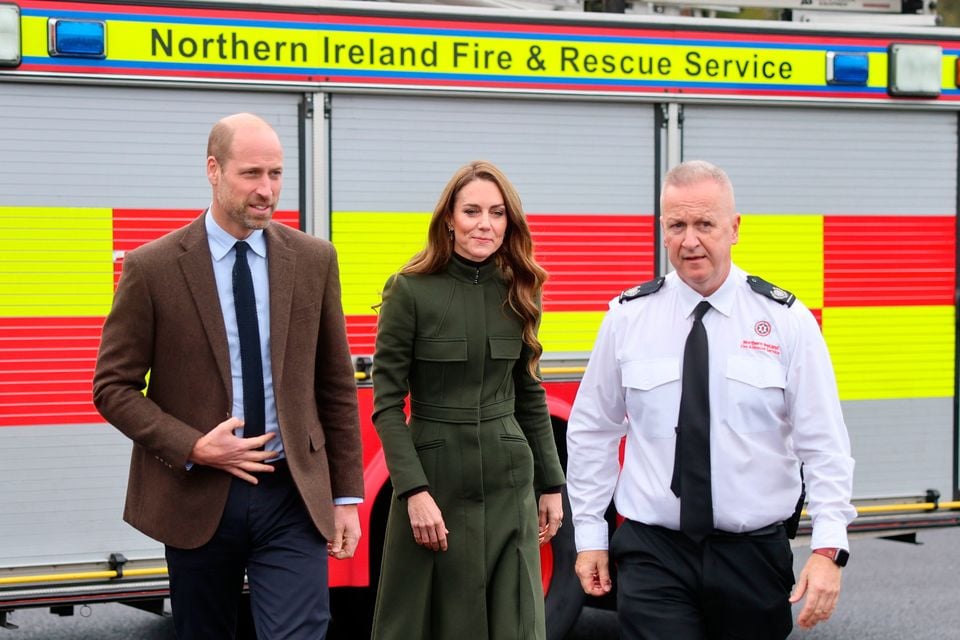 The Prince and Princess of Wales during a visit to the Northern Ireland Fire and Rescue Service Learning and Development College. Chris Jackson/PA Wire