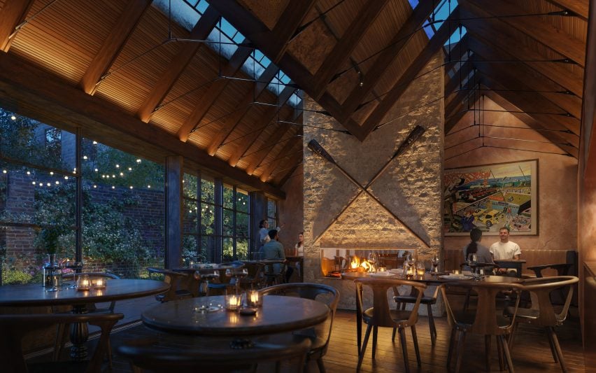 Foster + Partners-designed dining room interior