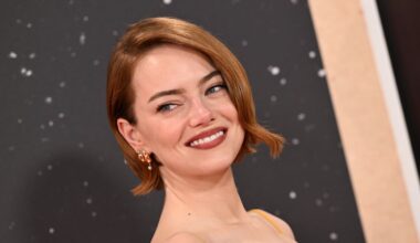 Emma Stone Wears a Backless Orange Gown to London Film Festival