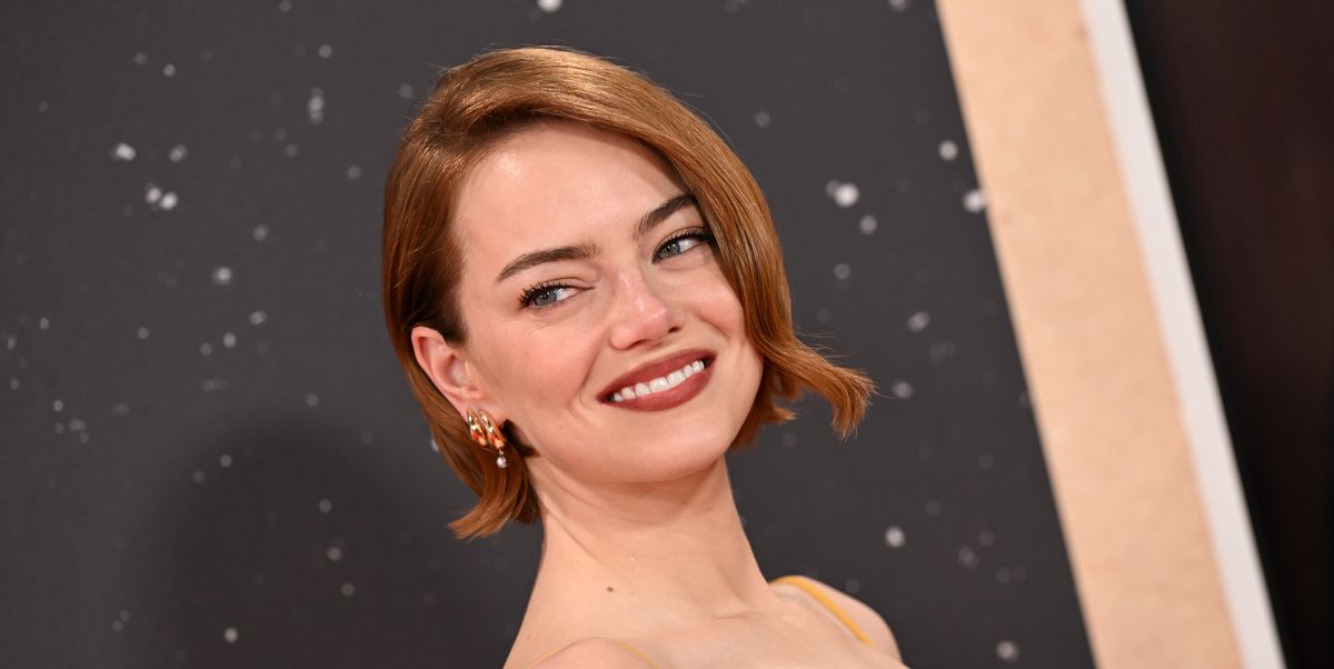 Emma Stone Wears a Backless Orange Gown to London Film Festival