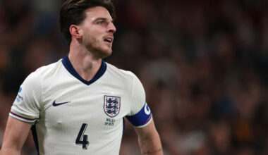 LONDON, ENGLAND - OCTOBER 09: Declan Rice of England in action during the International Friendly between England and Wales at Wembley Stadium on Oc...