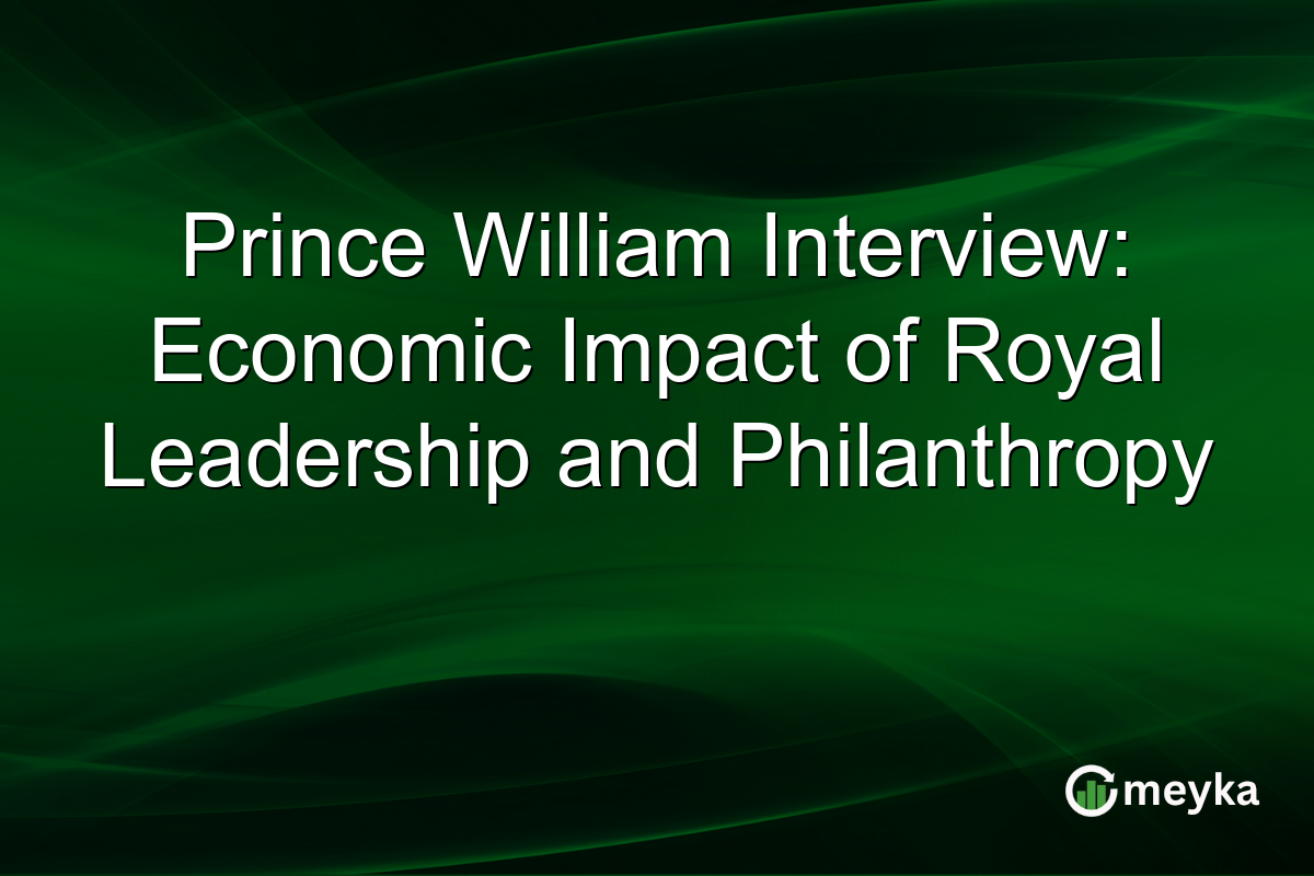 Prince William Interview: Economic Impact of Royal Leadership and Philanthropy