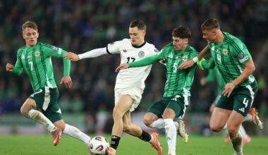 Internationals: Florian Wirtz, Alexander Isak and Hugo Ekitike in action on Monday