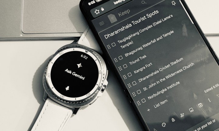 The Samsung Galaxy Watch 8 Classic is running the Gemini assistant.