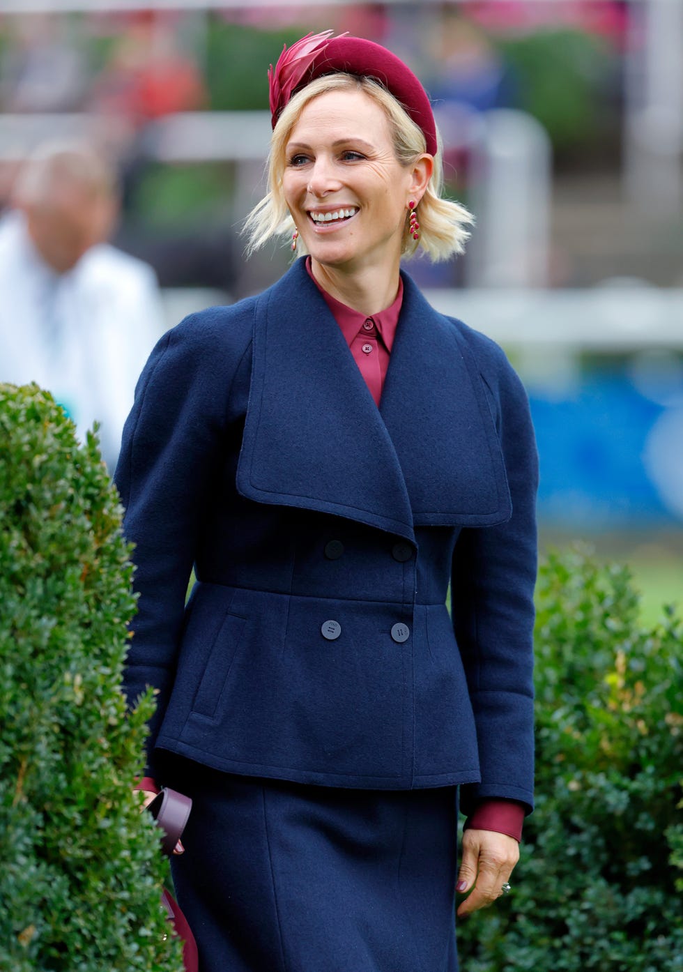 ascot, united kingdom october 18: (embargoed for publication in uk newspapers until 24 hours after create date and time) zara tindall attends qipco british champions day at ascot racecourse on october 18, 2025 in ascot, england. (photo by max mumby/indigo/getty images)